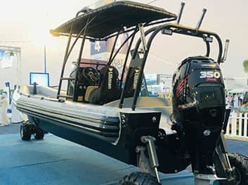 Amphibious Boat at the boat show