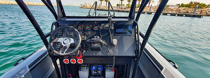 police boat console
