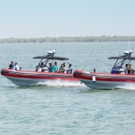 Fiberglass law enforcement rib boats 9.5m